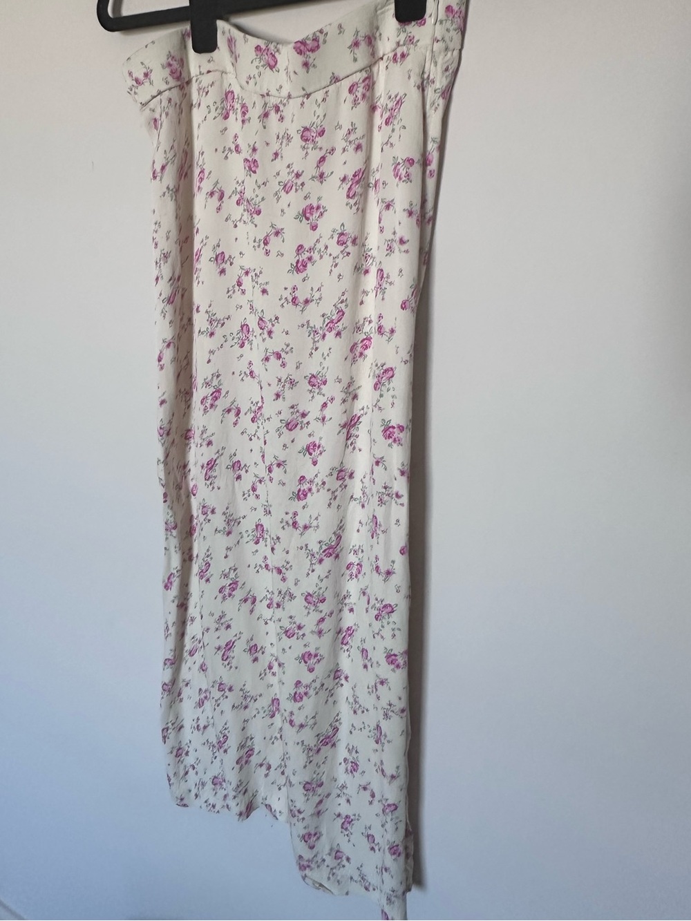 Zara Cream Maxi Dress with Pink Floral Print